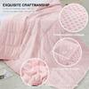 Alomidds Weighted Blanket (60"x80",15lbs Queen Size - Pink), Weighted Blankets for Adults, Cooling Breathable Soft and Comfort Minky, Heavy Blanket Microfiber Material with Glass Beads view 4
