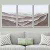 SIGNWIN Framed Canvas Print Wall Art Set Pastel Brown Mountain Range Horizon Nature Wilderness Illustrations Modern Art Decorative Nordic Abstract for Living Room, Bedroom, Office - 16"x24"x3 White view 2