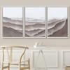 SIGNWIN Framed Canvas Print Wall Art Set Pastel Brown Mountain Range Horizon Nature Wilderness Illustrations Modern Art Decorative Nordic Abstract for Living Room, Bedroom, Office - 16"x24"x3 White view 3