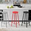KWOKING Contemporary Footrest Backless Barstool Matte Finish Iron Stool Nordic Bar Chair Simple Bar Stool Home Rotating High Chair Black Set of 2 Bar Stool(30" H) view 2