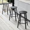 KWOKING Contemporary Footrest Backless Barstool Matte Finish Iron Stool Nordic Bar Chair Simple Bar Stool Home Rotating High Chair Black Set of 2 Bar Stool(30" H) view 4