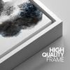 SIGNWIN Framed Canvas Print Wall Art Set Dark Black Smoke Geometric Waves Abstract Shapes Illustrations Modern Art Decorative Nordic Zen Chic for Living Room, Bedroom, Office - 16"x24"x3 White view 4