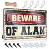 gaeruite Warning Metal Signs Beware of Alan Metal Sign Bar Cart Decor Gifts for Men Under 10 (Size : 20X30CM) view 1