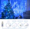suddus Curtain Lights for Bedroom, 200 Led Hanging String Lights Outdoor Waterproof, Fairy Curtain Lights for Backdrop, Window, Wall, Wedding, Party, Blue view 3