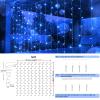 suddus Curtain Lights for Bedroom, 200 Led Hanging String Lights Outdoor Waterproof, Fairy Curtain Lights for Backdrop, Window, Wall, Wedding, Party, Blue view 4