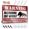 Alarm Sign Beware of Wolf Metal Sign Fair Warning Sign Funny Gifts for Men ( Size : 20X30CM ) view 1