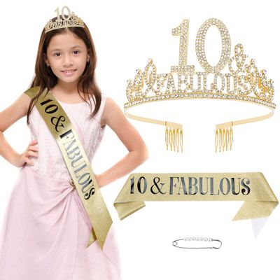 10th Birthday Sash and Crown