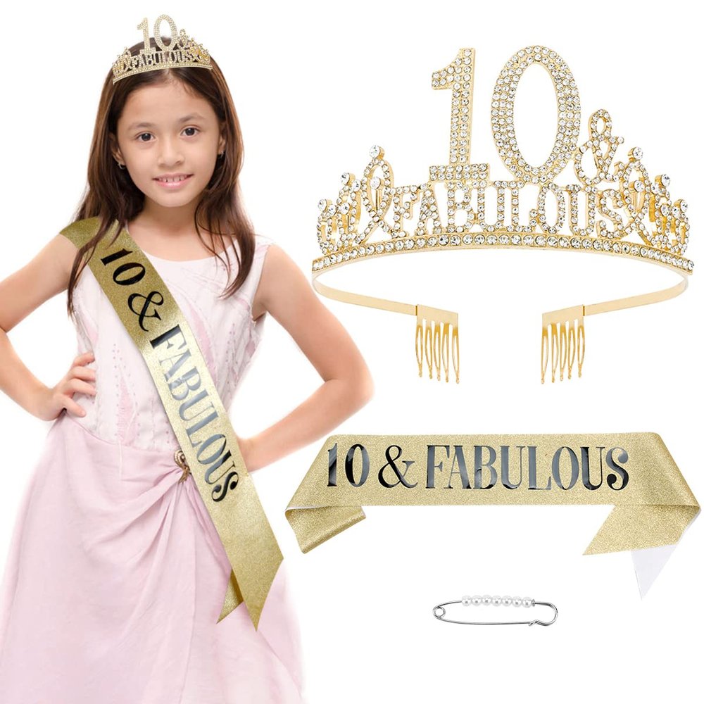 10th Birthday Sash and Crown