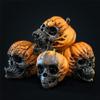JHION Halloween Pumpkin Skull Decoration, Resin Pumpkin Skull Ornaments for Halloween Party Home Outdoor Decor view 2