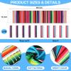 10 Pack 14 x 84 In Mexican Serape Table Runners, 29 Pcs Papel Picado Banner, Fiesta Hanging Banner and Pennant Flag Banner Colorful Bunting Banner for Mexican Theme Party (Rose Red, Blue) view 3