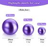 150 Pieces Vase Filler Faux Pearls Vase Makeup Beads No Hole Gloss Bead Mixed Sizes Round Pearl for Home Party Wedding Decor, 8/14/20 mm(Purple) view 2