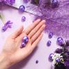 150 Pieces Vase Filler Faux Pearls Vase Makeup Beads No Hole Gloss Bead Mixed Sizes Round Pearl for Home Party Wedding Decor, 8/14/20 mm(Purple) view 3