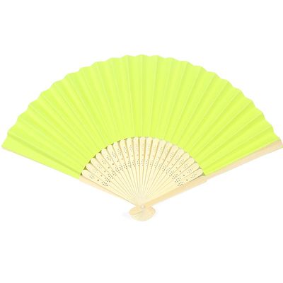 10 Pieces Handheld Paper Fans, Foldable Bamboo Fans, Colorful Folding Paper Fan Handmade Folded Fan for DIY Decor Wedding Gifts, Party, Church, Home, Office Decoration