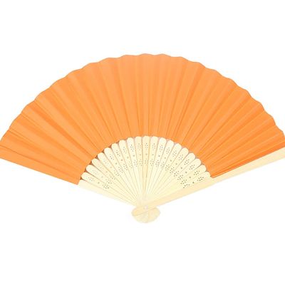 10 Pieces Handheld Paper Fans, Foldable Bamboo Fans, Colorful Folding Paper Fan Handmade Folded Fan for DIY Decor Wedding Gifts, Party, Church, Home, Office Decoration