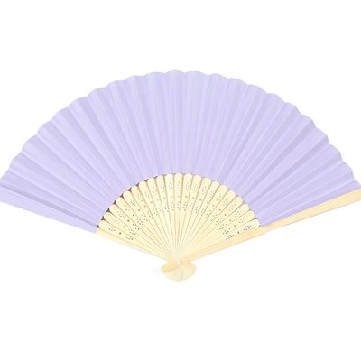 10 Pieces Handheld Paper Fans, Foldable Bamboo Fans, Colorful Folding Paper Fan Handmade Folded Fan for DIY Decor Wedding Gifts, Party, Church, Home, Office Decoration