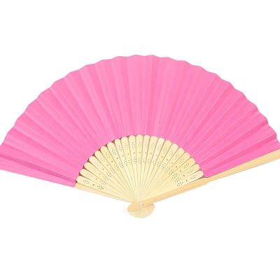 10 Pieces Handheld Paper Fans, Foldable Bamboo Fans, Colorful Folding Paper Fan Handmade Folded Fan for DIY Decor Wedding Gifts, Party, Church, Home, Office Decoration