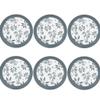 6 Pcs Silicone Pastry Mat, Counter Mats Baking Mats Dough Roll Mats Oven Liners Fondant/Pie Mats for Bread Making Tools And Supplies, Dough Rolling mat, Pie Crust, Fondant Mat (White+Grey) view 1