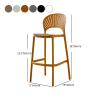 CraftThink Counter Stool, 2 Pieces Home Barstool Counter Bar Stool Stackable Stool Matte Finish Plastic and Low Back for Shop bar Home (Pink, Seat Height 25.5" H) view 3