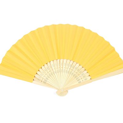 10 Pieces Handheld Paper Fans, Foldable Bamboo Fans, Colorful Folding Paper Fan Handmade Folded Fan for DIY Decor Wedding Gifts, Party, Church, Home, Office Decoration