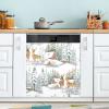 ALAZA Winter Snow Deer Landscape Merry Christmas Dishwasher Magnet Cover Sticker Decorative Refrigerator Magnet Panel Decal Cover for Home Kitchen Appliance Decor view 1