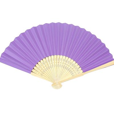 10 Pieces Handheld Paper Fans, Foldable Bamboo Fans, Colorful Folding Paper Fan Handmade Folded Fan for DIY Decor Wedding Gifts, Party, Church, Home, Office Decoration