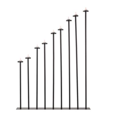 9Pcs Centerpieces Wedding Candle Holder Rose Black Metal Candle Holder Flowers Vase Stand Wedding for Party/Event Centerpieces for Tables Decor (9Pcs Black)