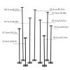 9Pcs Centerpieces Wedding Candle Holder Rose Black Metal Candle Holder Flowers Vase Stand Wedding for Party/Event Centerpieces for Tables Decor (9Pcs Black) view 3