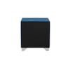 simple relax 2 Drawers Velvet Nightstand, Pacific Blue, Chrome view 4