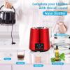 VEVOR 1.1Gal Water Distiller, 0.3Gal/H, Distilled Water Maker Machine 750W 0-99H Timing Dual Temp Display, 304 Stainless Steel Countertop Distiller Glass Carafe Cleaning Powder 3 Carbon Packs, Red view 2