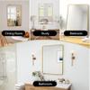 SCWF-GZ 24x36 Mirror Rectangle Full Length Wall Mounted or Against Wall Aluminum Alloy Metal Frame Dressing Mirrors for Entryway Bedroom Bathroom Living Room 36x24 inch Gold view 3