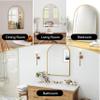 SCWF-GZ 24x36 Arch Mirror Rectangle Full Length Wall Mounted Hanging or Against Wall Metal Aluminum Alloy Frame Dressing Make-up Mirrors for Entryway Bedroom Bathroom Living Room 24 36 inch Gold view 2
