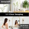 SCWF-GZ 24x36 Arch Mirror Rectangle Full Length Wall Mounted Hanging or Against Wall Metal Aluminum Alloy Frame Dressing Make-up Mirrors for Entryway Bedroom Bathroom Living Room 24 36 inch Gold view 4