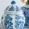 A&B Home Blue and White Vase, Porcelain Ginger Jars for Home Decor, Chinoiserie Vase for Bedroom Living Room Console Table Accent, Shelf and Tabletop Decor, Set of 3 view 4