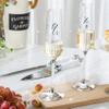 VARLKA Wedding Cake Knife and Server Set, Mr and Champagne Flutes with Wedding Cake Cutting Set for Bride and Groom Toasting (Clear) view 3