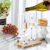 VARLKA Wedding Cake Knife and Server Set, Mr and Champagne Flutes with Wedding Cake Cutting Set for Bride and Groom Toasting (Clear) view 4
