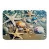 Coastal Beach Ocean Kids Bathroom Rugs Starfish Seashell Conch Bath Mats for Bathroom for Children Tropical Nature Theme Decor Bath Rugs for Shower Tub Sea Creatures Bathroom Accessories 20"x32" view 1