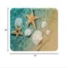 Coastal Beach Ocean Kids Bathroom Rugs Starfish Seashell Conch Bath Mats for Bathroom for Children Tropical Nature Theme Decor Bath Rugs for Shower Tub Sea Creatures Bathroom Accessories 20"x32" view 3