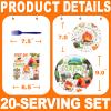 Camping Party Decorations - Camping Themed Paper Plates and Napkins for Kids Birthday Party, Serves 20 Guests view 2