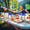 Camping Party Decorations - Camping Themed Paper Plates and Napkins for Kids Birthday Party, Serves 20 Guests view 4