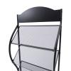 4-Layer Newspaper Rack Floor-Standing Magazine Rack Book Rack Information Rack Storage Rack Display Rack for Displaying Books Impurities Newspapers Periodicals(Black) view 3