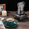 Aluminum Stovetop Espresso Maker,2-Cup(3 Oz - 90 Ml) Moka Pot,for Gas or Electric Stove Top,Classic Italian and Cuban Coffee Percolator,for Coffee Latte Mocha Cappuccino Macchiato,White-2-Cup/500W view 3