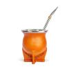 Argentina Yerba Mate Cup With Ceramic liner Straw Tea Gourd Mug One Bombilla Mate a Cleaning Brush (brown) view 1