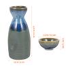 1set Ceramic Sake Pot Assorted Sake Cups Traditional Japanese Style for Home and Restaurants Smooth Rim Design for Comfortable Use view 4