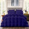 100% Organic Cotton 5 Piece Baffle Box Stitched Pinch Pleated Palatial King Comforter Set Lightweight Soft 600 GSM Navy Blue Duvet Insert Palatial King 120x98 view 1