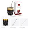 Cuopru 304 Stainless Steel Argentina Imperial Yerba Mate Cup With Straw Tea Gourd Mug One Bombilla Mate (Straw) a Cleaning Brush (Black) view 3
