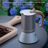Silver Moka Pot Coffee Maker,Stovetop Espresso Maker,Classic Italian Stovetop Coffee Maker for Espresso,Moka,Cuban Coffee,Cappuccino, Latte and more,Fits Home,Travel(150ML) view 3