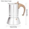 Silver Moka Pot Coffee Maker,Stovetop Espresso Maker,Classic Italian Stovetop Coffee Maker for Espresso,Moka,Cuban Coffee,Cappuccino, Latte and more,Fits Home,Travel(150ML) view 4