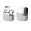 SUNFICON Wall Mount Remote Holder TV FAN Remote Control Holder Bedside Caddy Wall Organizer Phone Holder for Office Adhesive Media Player Controller Holder Box Tray Home Desk Nightstand 2 PACK GRAY view 1