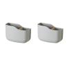SUNFICON Wall Mount Remote Holder TV FAN Remote Control Holder Bedside Caddy Wall Organizer Phone Holder for Office Adhesive Media Player Controller Holder Box Tray Home Desk Nightstand 2 PACK GRAY view 3