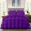 100% Organic Cotton 5 Piece Baffle Box Stitched Pinch Pleated Super King Comforter Set Lightweight Soft 600 GSM Purple Duvet Insert Super King 120x120 view 1